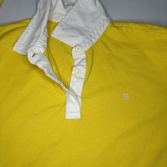 Everlane Rugby Shirt Women's Large Top Marigold Yellow Collar‎ Cotton Polo Boxy - Picture 8 of 12